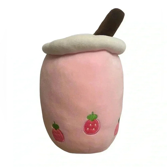 Pink Boba Milkshake Medium Plush Stuffed Toy - Picture 3 of 9